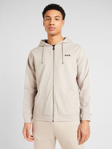 BALR. - Sudadera con cremallera en beige: frente