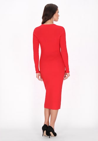 faina Jurk in Rood