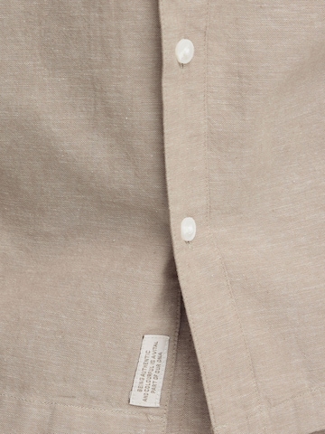 BLEND Comfort fit Button Up Shirt ' BHAban  Cuba' in Beige