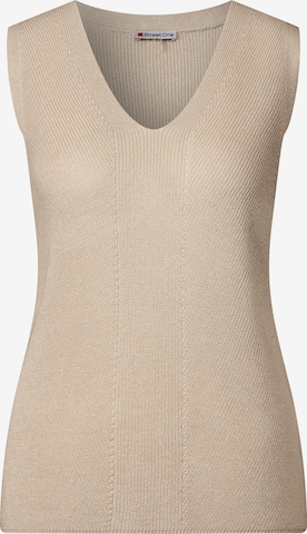 STREET ONE Knitted Top in Beige: front