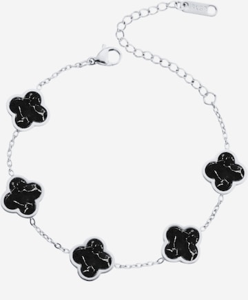 Pure Schmuck Armband 'Clover Marmor' in Silber: Vorderseite