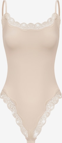 cfab (formerly creamy fabrics) Body 'Bodysuit String mit Lace' i beige: framsida