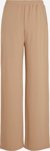 VILA Szeroka nogawka Spodnie w kant 'Milly' w kolorze brązowy