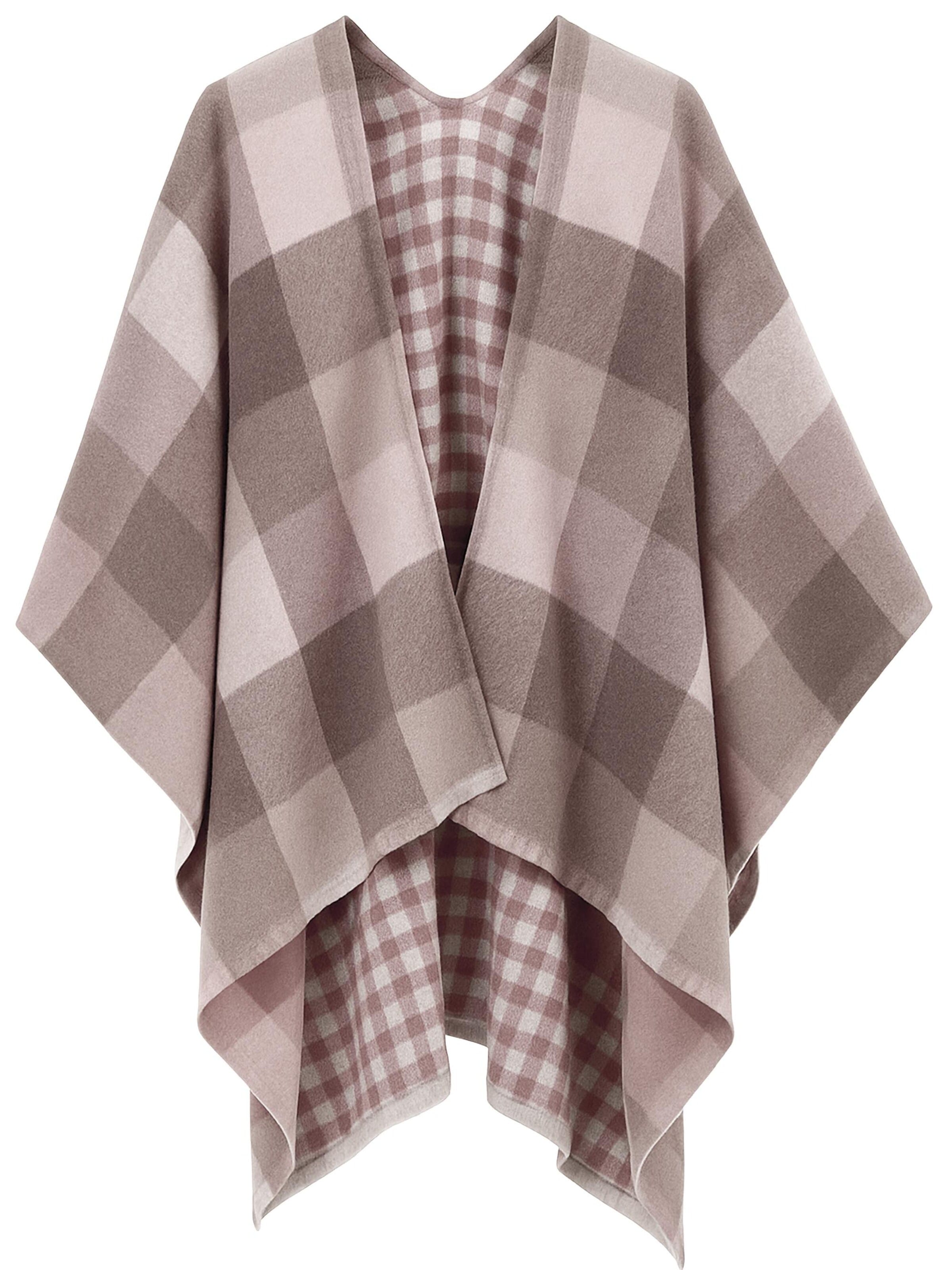 COLLEZIONE ALESSANDRO Cape 'Karo' in Pink: front