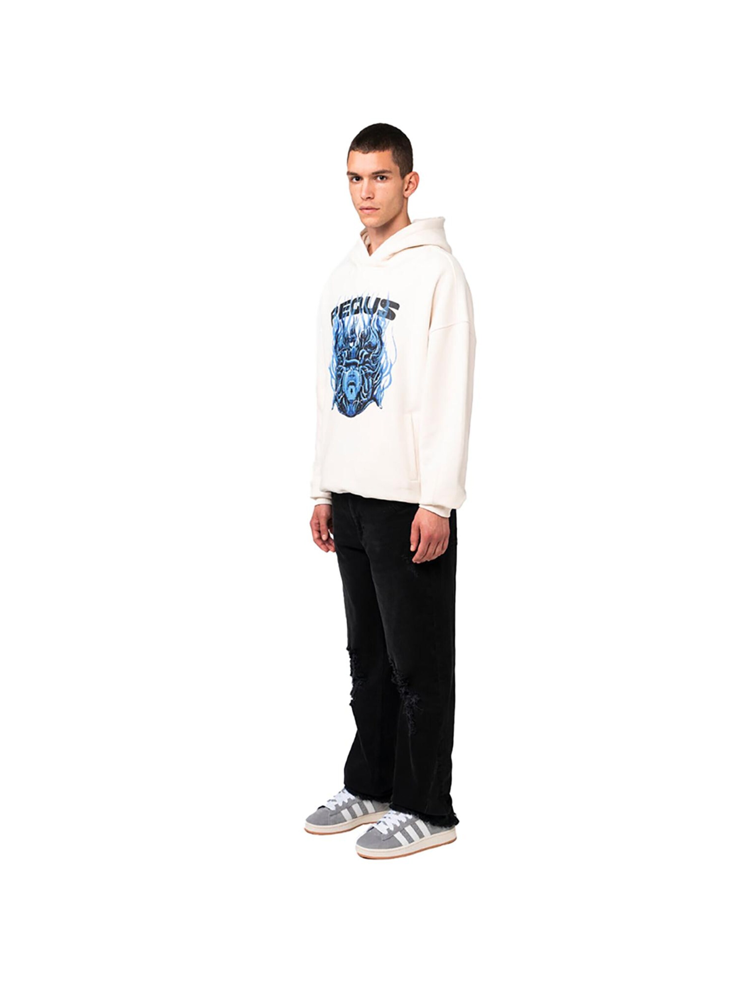 Pequs Sweatshirt 'Medusa' in Beige