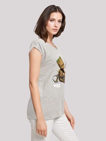 F4NT4STIC Shirt 'Marvel Guardians Of The Galaxy Vol2 Groot Tape' in Grijs