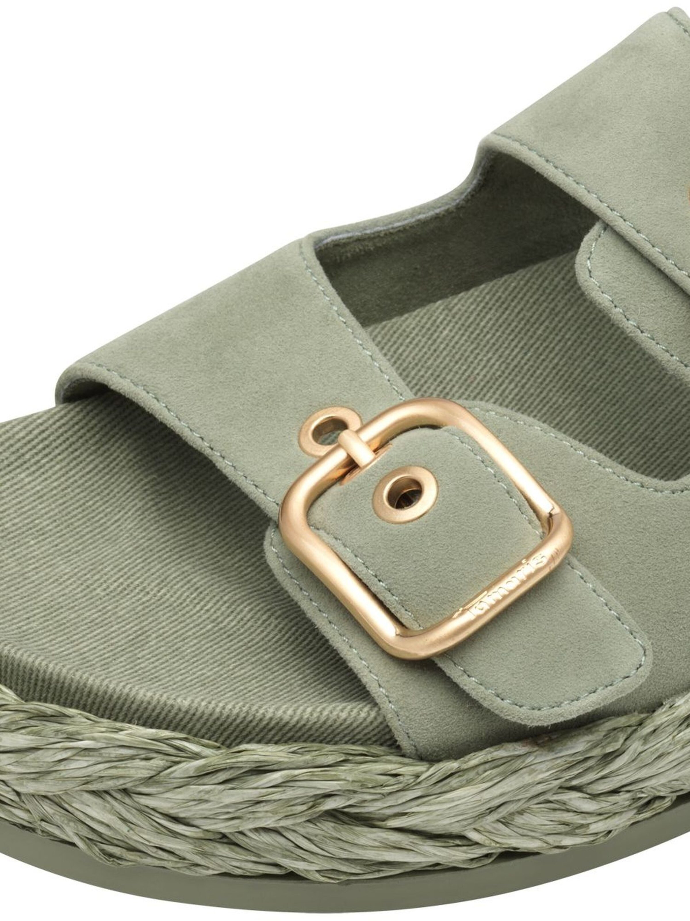 Tamaris Mules in Green