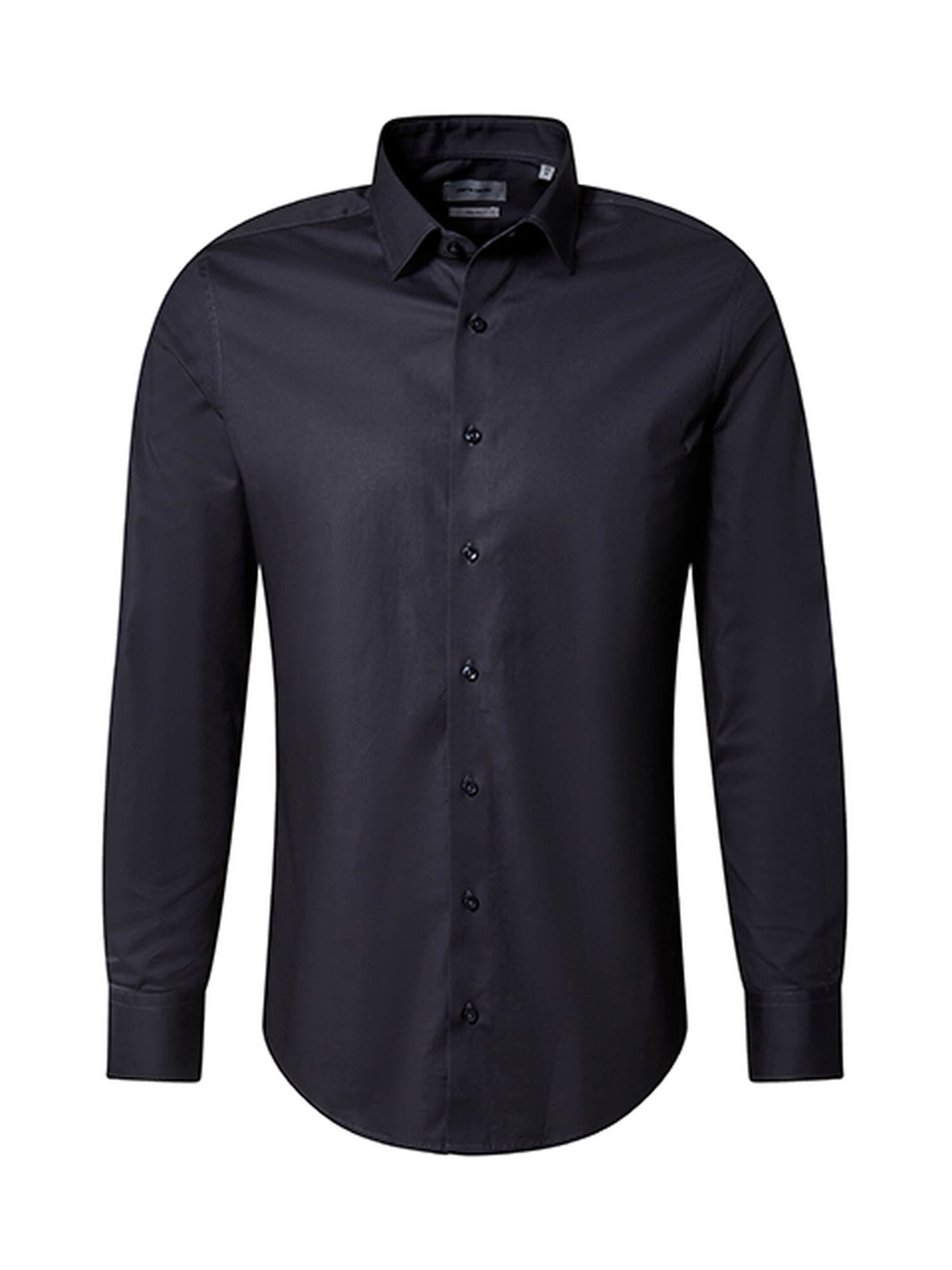 Chemise business PIERRE CARDIN en noir : devant