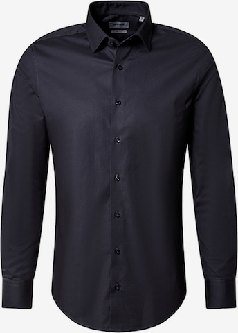 Chemise business PIERRE CARDIN en noir : devant