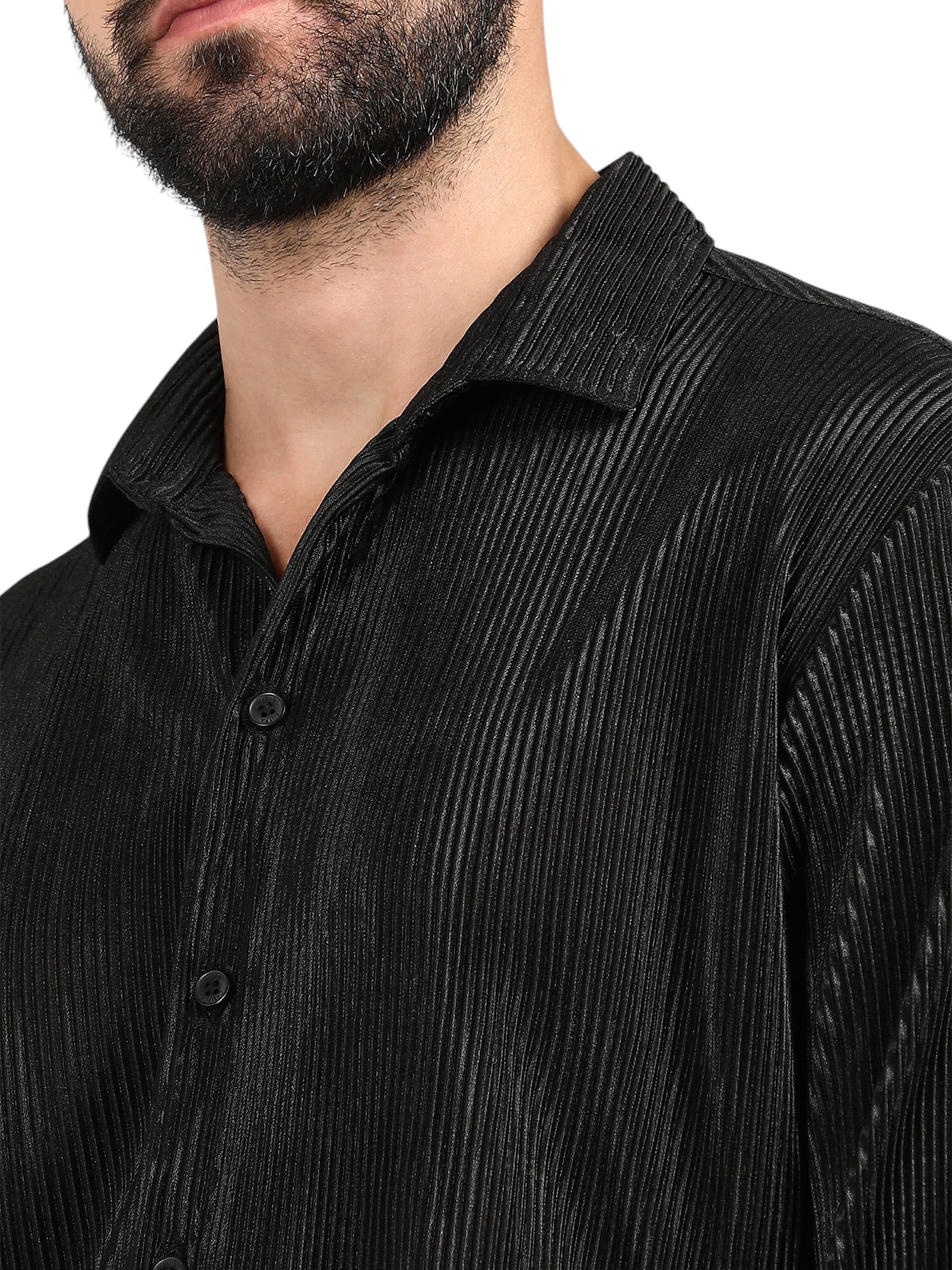 Campus Sutra Regular Fit Hemd 'Susan' in Schwarz