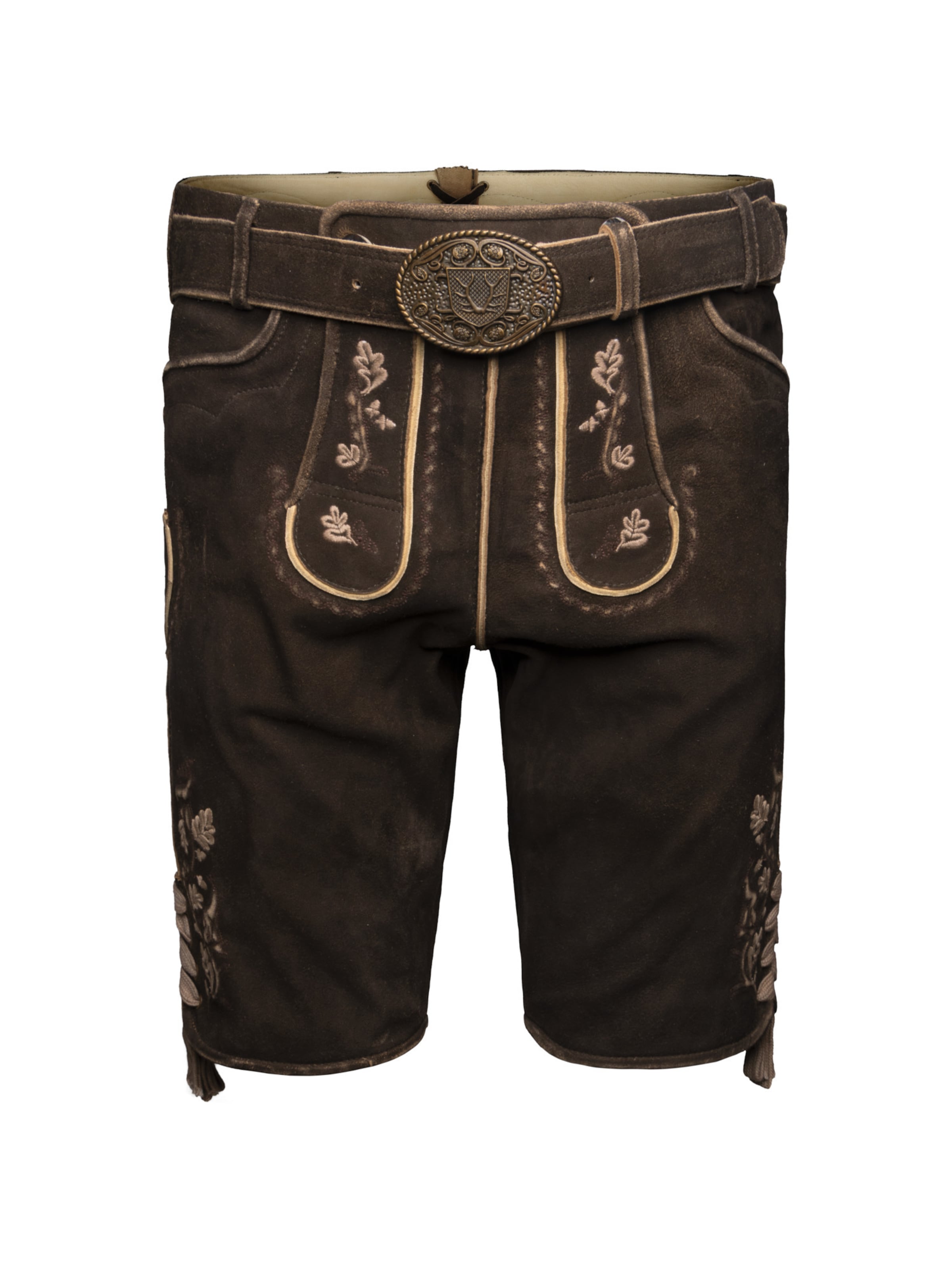 Krüger Buam Regular Trachtenhose 'Calle' in Braun: Vorderseite