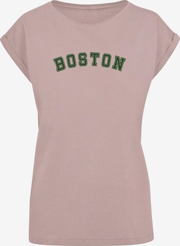 Merchcode Shirt 'Boston' in Roze: voorkant