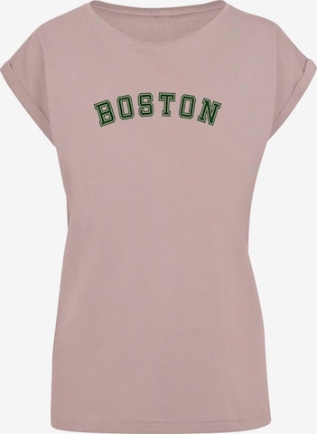 Merchcode T-Shirt 'Boston' in Pink: predná strana
