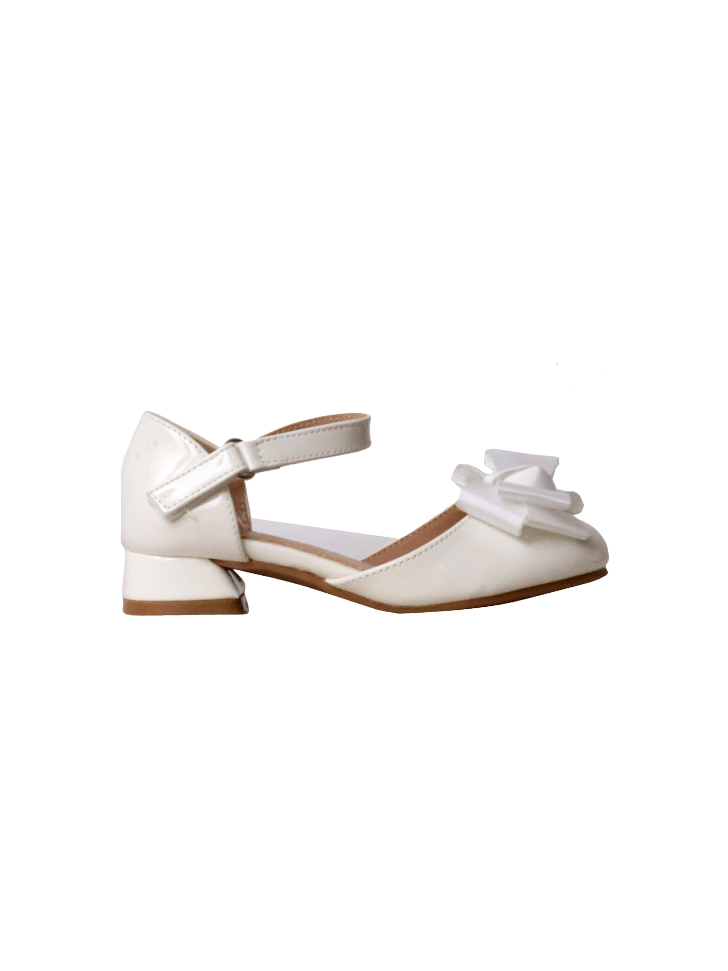 Sandalo 'Kinder Pumps mit Klettverschluss Doremi' di Super Mode in bianco