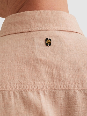 PME Legend Regular Fit Skjorte 'Cotton/linen shirt with embroidered logo' i pink