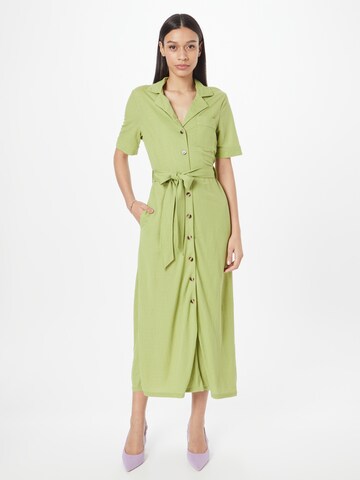 Warehouse Košilové šaty – zelená: přední strana