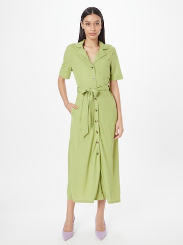 Warehouse Платье-рубашка в Зеленый: спереди