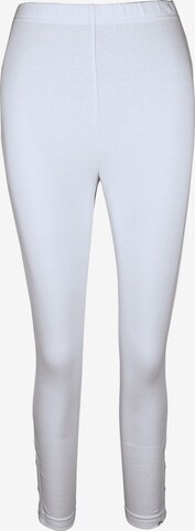 MIAMODA Skinny Leggings in White: front