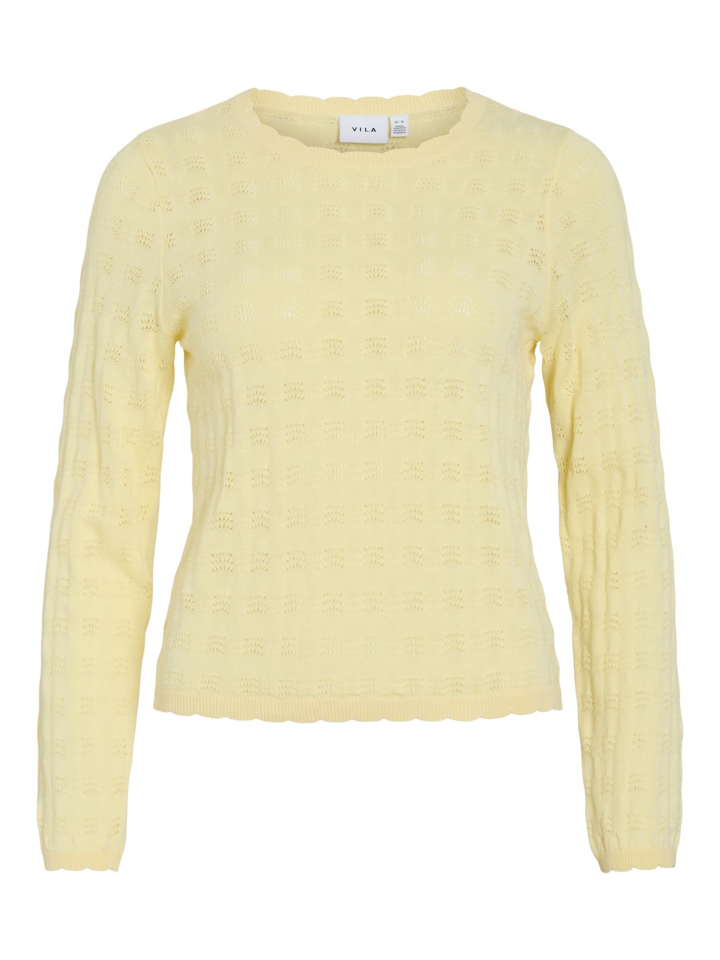 VILA Sweater 'VIAmbelle' in Yellow: front