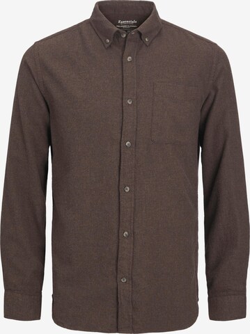 Coupe slim Chemise 'Classic' JACK & JONES en marron : devant