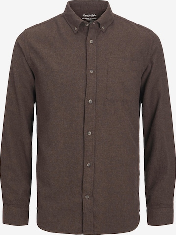 Coupe slim Chemise JACK & JONES en marron : devant