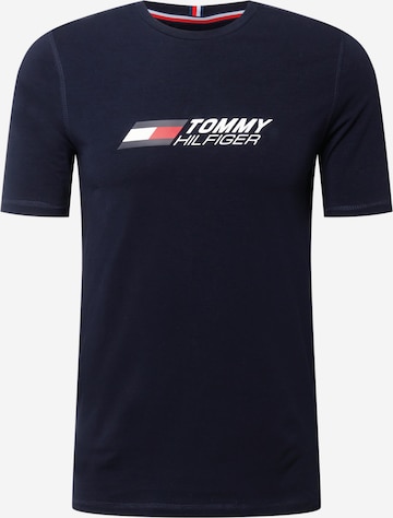 Tommy Sport Functioneel shirt in Blauw: voorkant