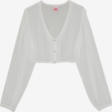 SPIETH & WENSKY Klederdracht blouse 'Efeu' in Wit: voorkant