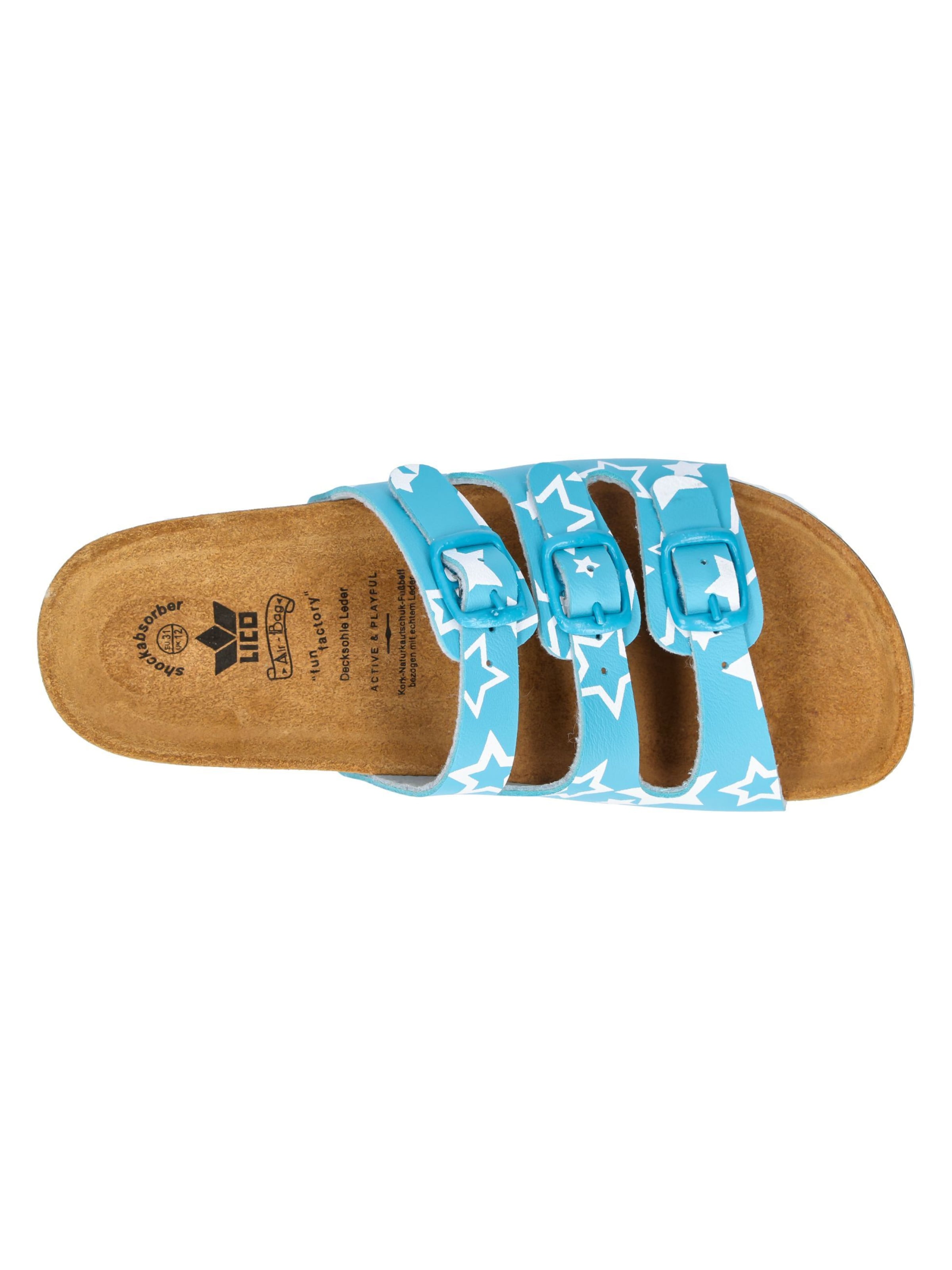 LICO Pantolette 'Bioline Star' in Blau