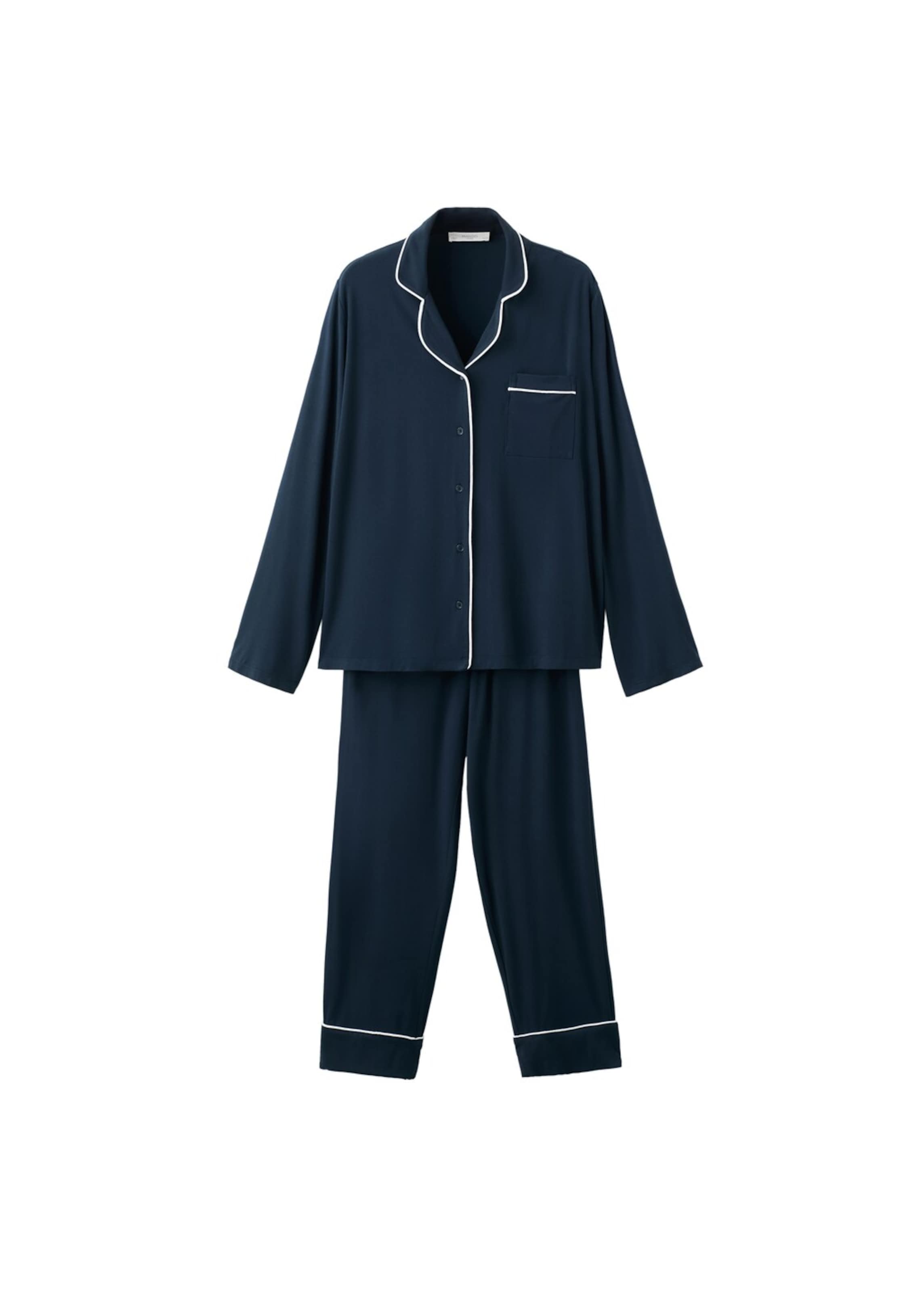 MANGO Pyjama 'Liz' in Blau: Vorderseite