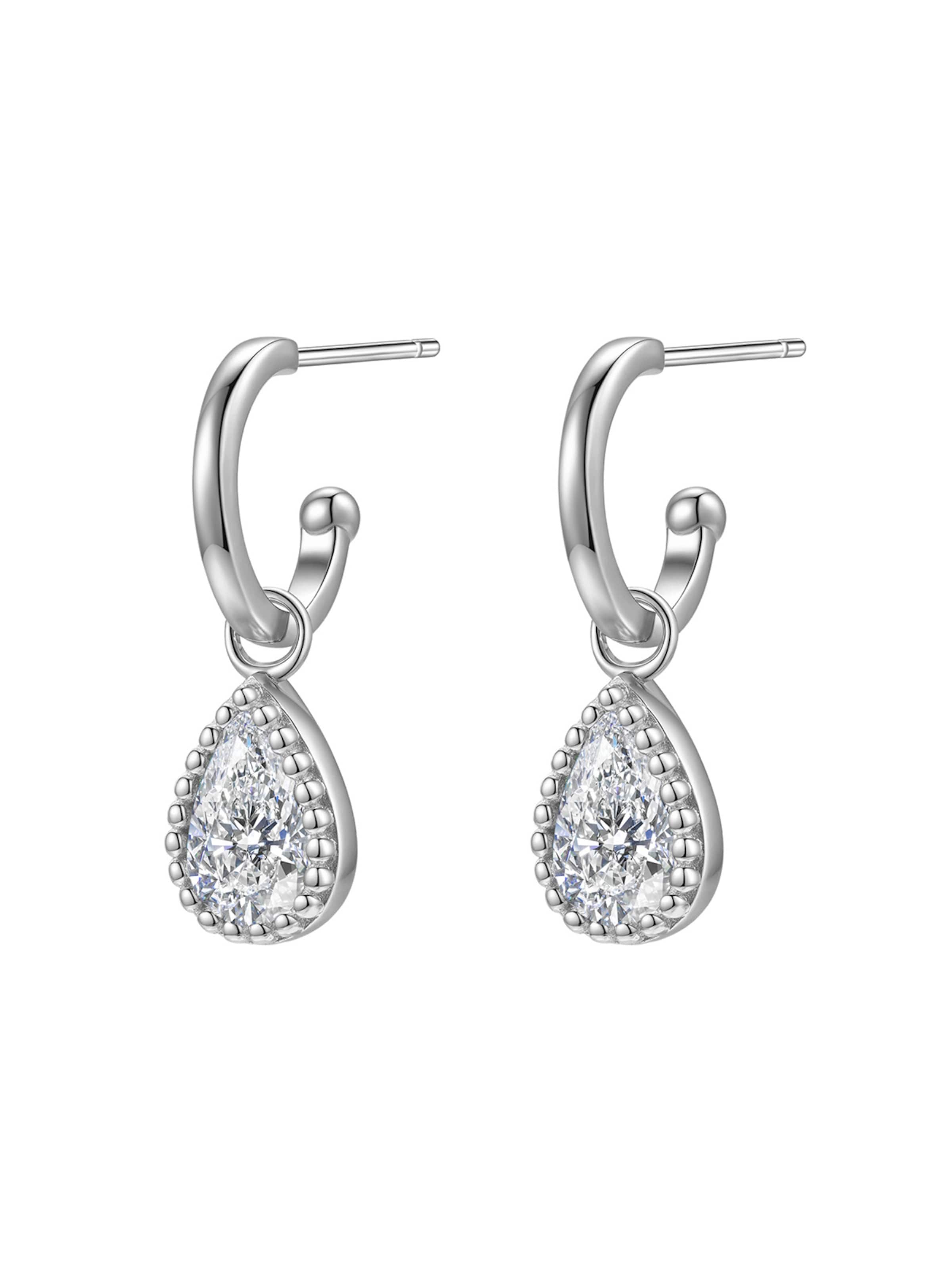 Hey Happiness Ohrringe 'April Birthstone'‌‌‌‌ in Silber