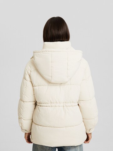 Bershka Winterjas in Beige