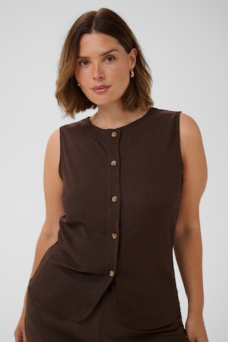 KAFFE CURVE Vest 'KCkristin' in Brown