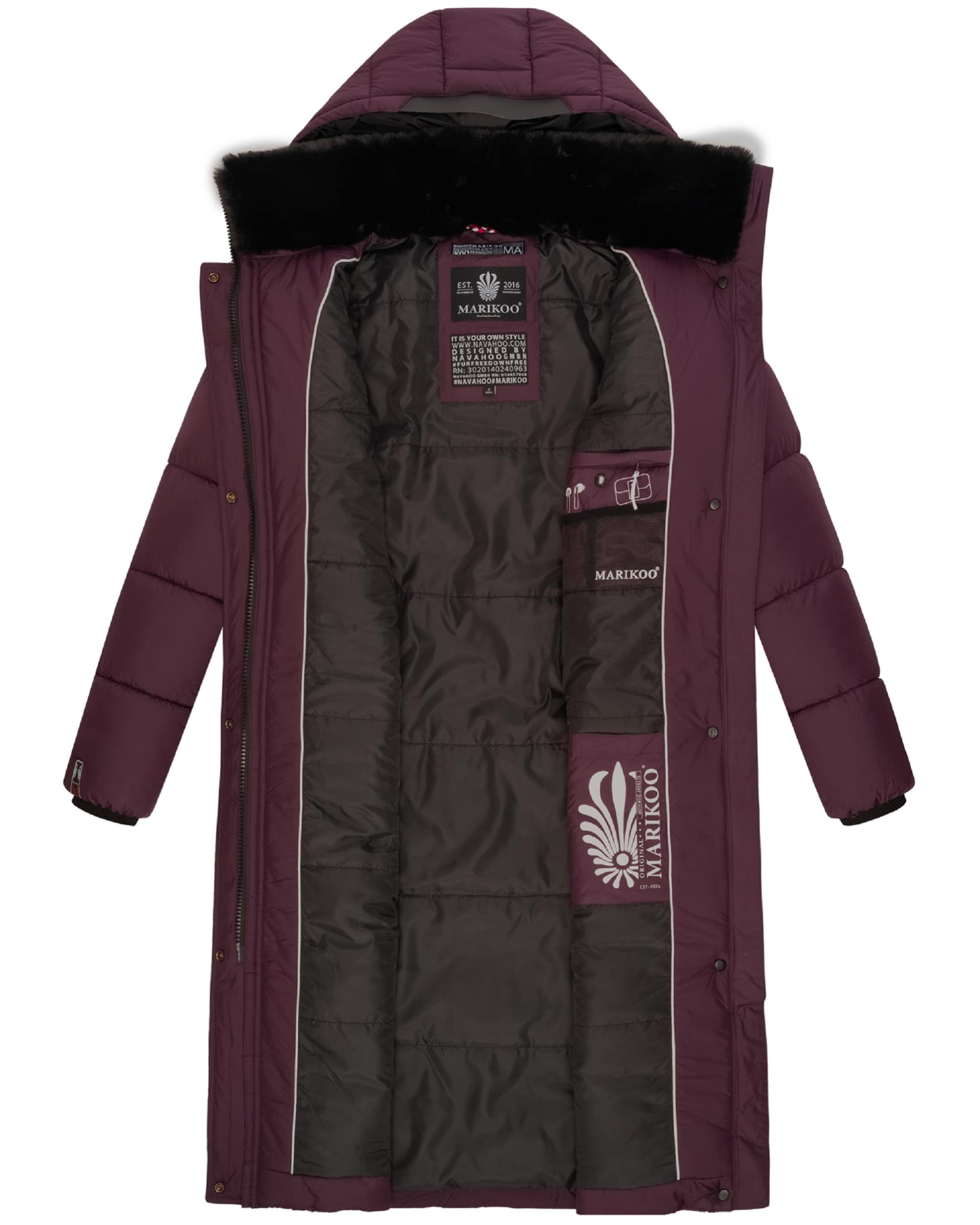 MARIKOO Winter coat 'Reliziaa' in Purple