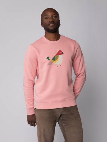 Sweat-shirt ' Vogel ' Watapparel en rose : devant