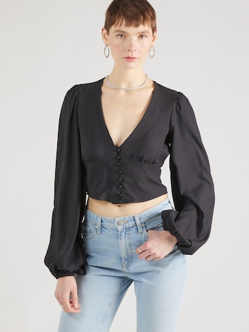 NLY by Nelly Blouse in Zwart: voorkant