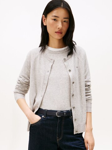 TOMMY HILFIGER Strickjacke in Grau