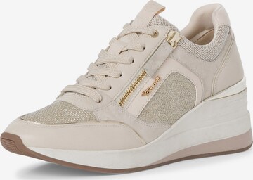 Baskets basses TAMARIS en beige : devant