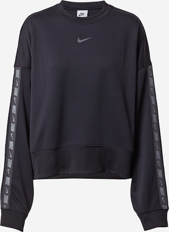 Nike Sportswear Athletic Sweatshirt in Black: front