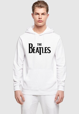 Merchcode Sweatshirt 'Beatles - Headline' in White: front