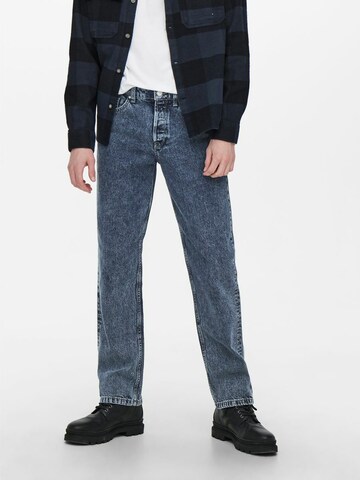 Regular Jeans 'Edge' de la Only & Sons pe albastru: față