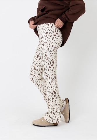 OH APRIL - Bootcut Leggings 'Tia' en marrón