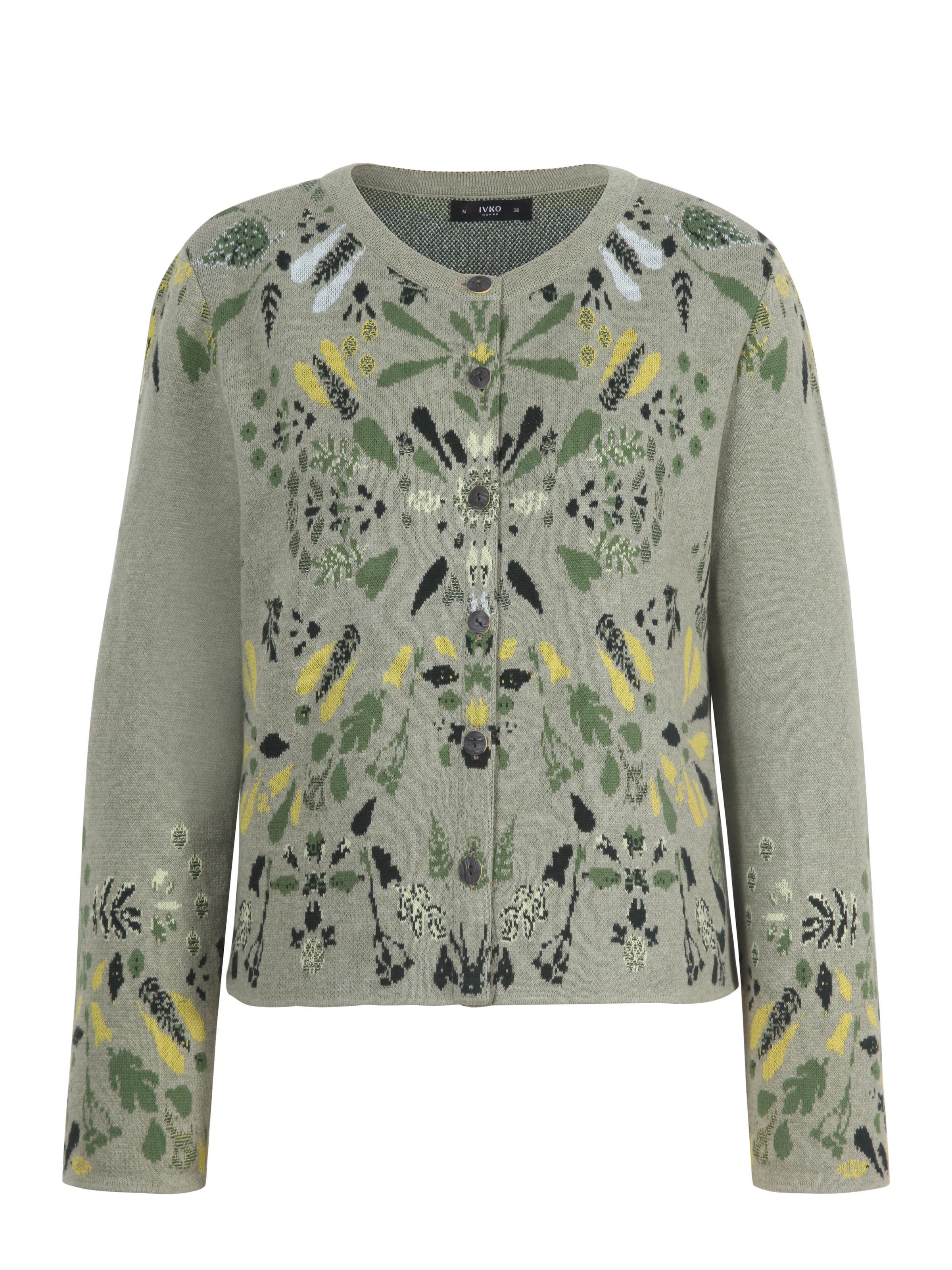 IVKO Strickjacke in Grün: Vorderseite