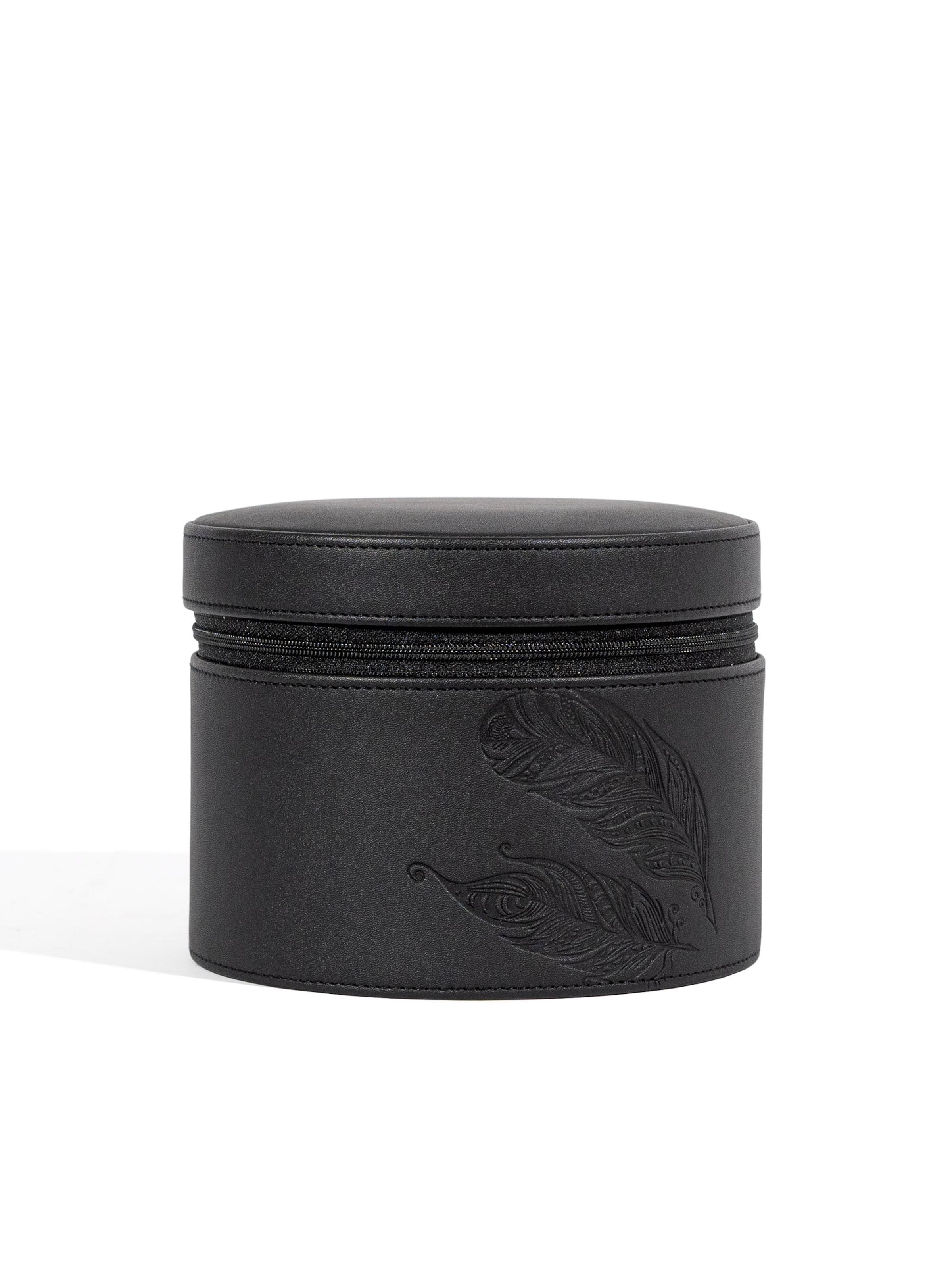 Friedrich23 Jewelry storage 'BOHO Schmuckkästchen rund' in Black: front