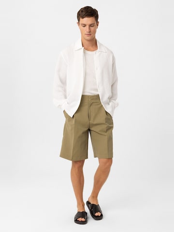 Loosefit Pantalon à plis 'Stoffel' Antioch en vert