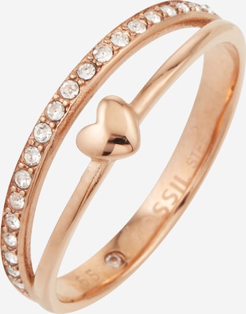 FOSSIL Ring 'Hearts To You ' in Goud: voorkant