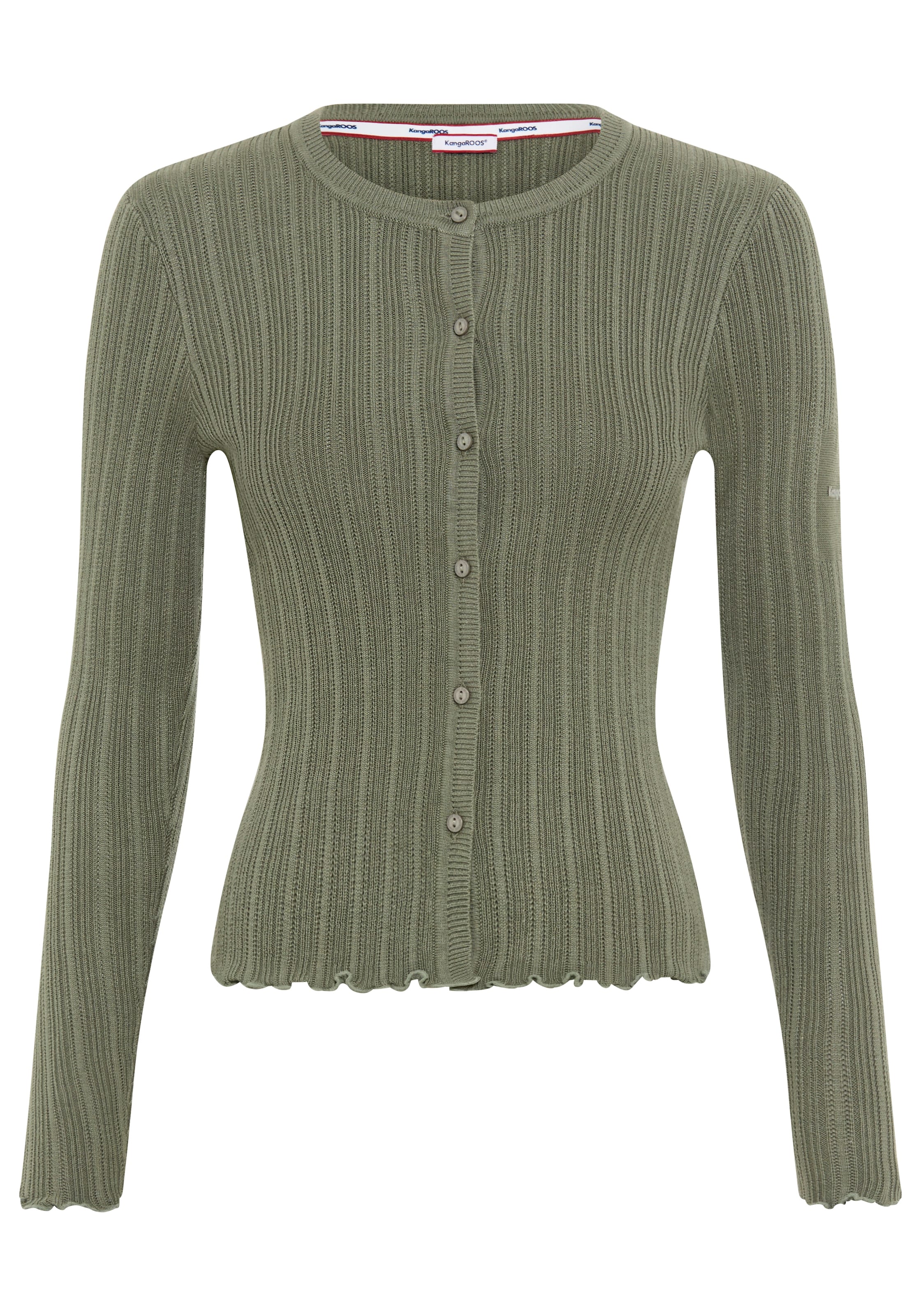 KangaROOS Knit Cardigan in Green: front