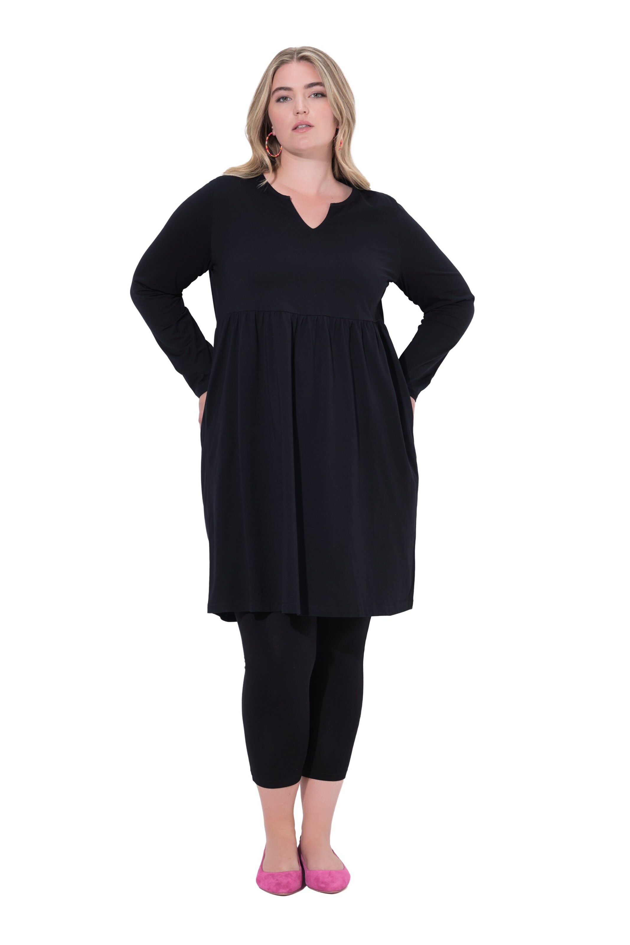 Ulla Popken Jurk in Zwart: voorkant