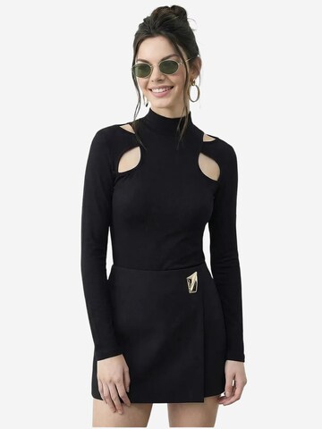 Camicia da donna di Bianco Lucci in nero: frontale
