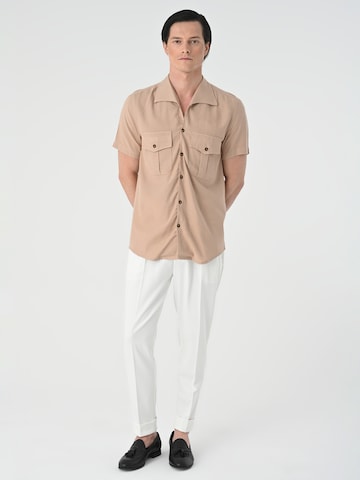 Antioch Regular fit Button Up Shirt 'RI' in Beige