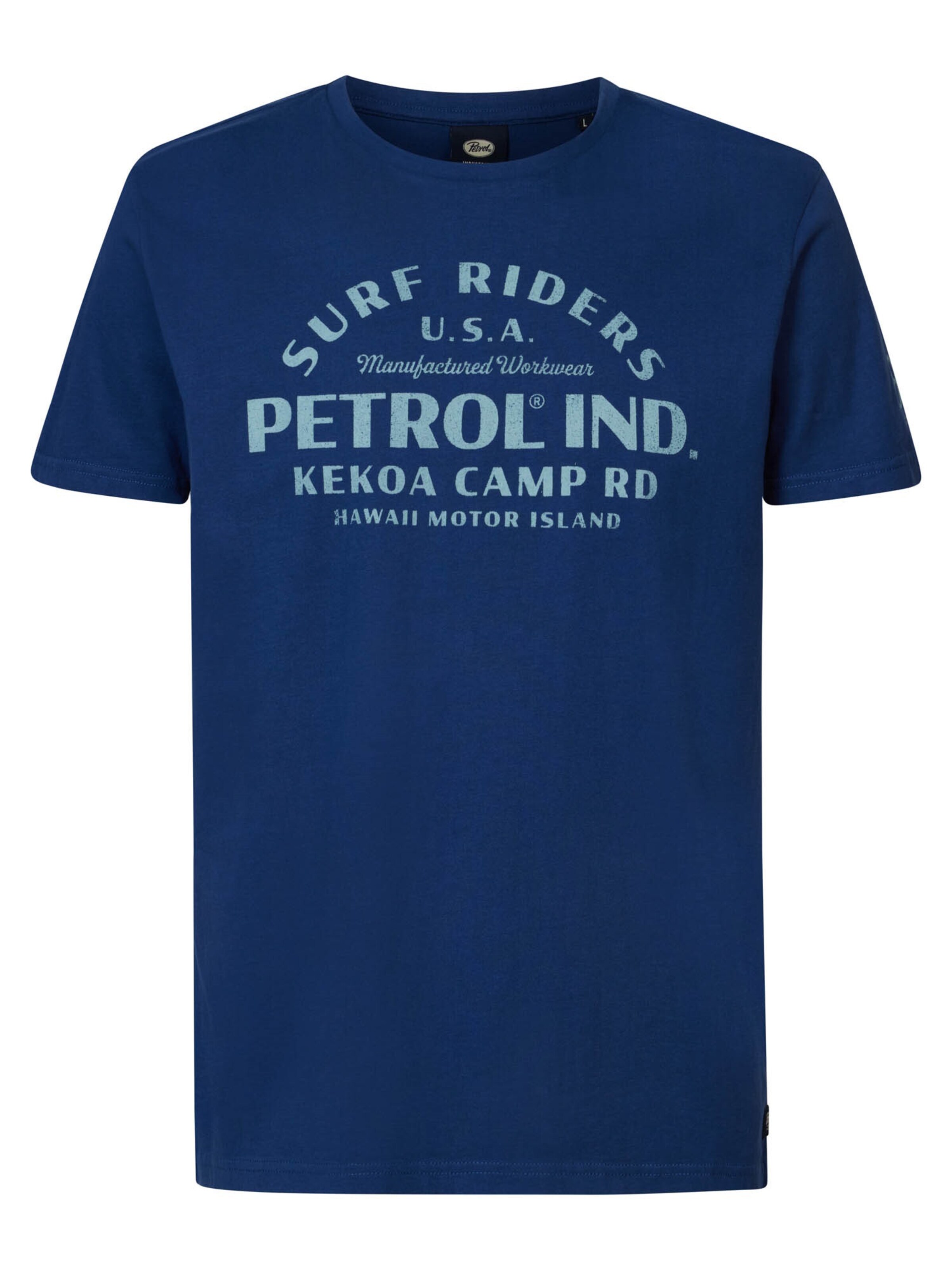 T-Shirt Petrol Industries en bleu : devant